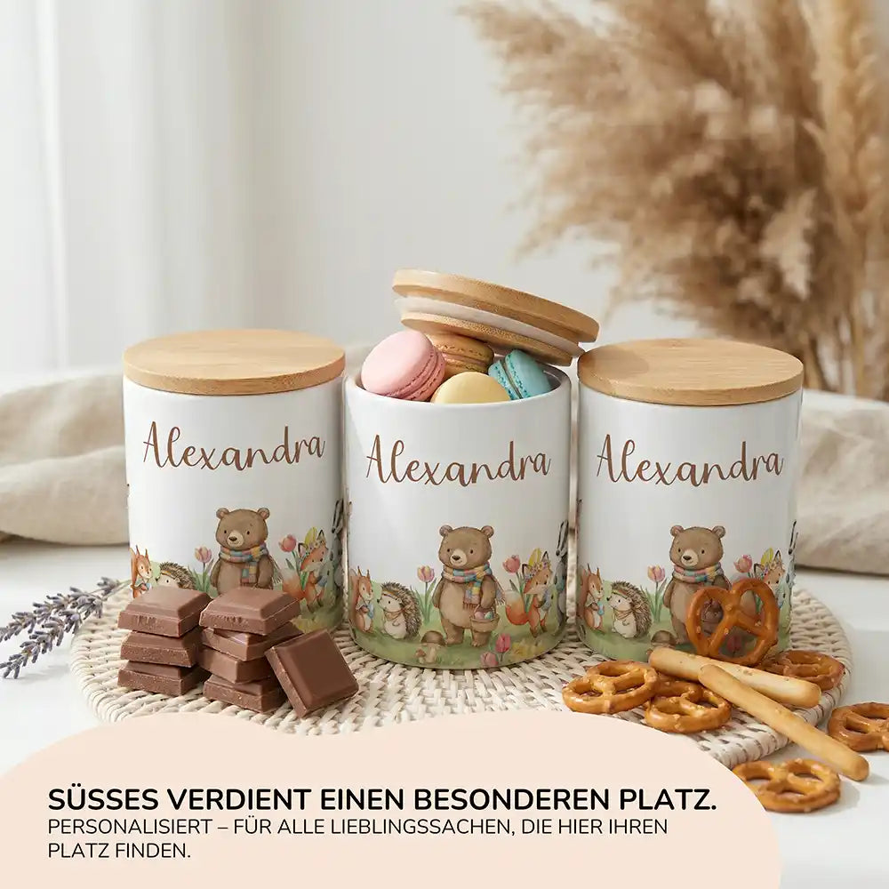 Personalisierte Keksdose Herbst-Waldtiere - Ansicht 15