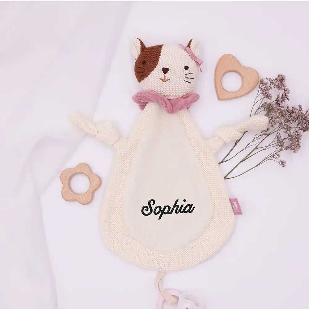 Jollein Schmusetuch Baby mit Namen - niedliche Motive