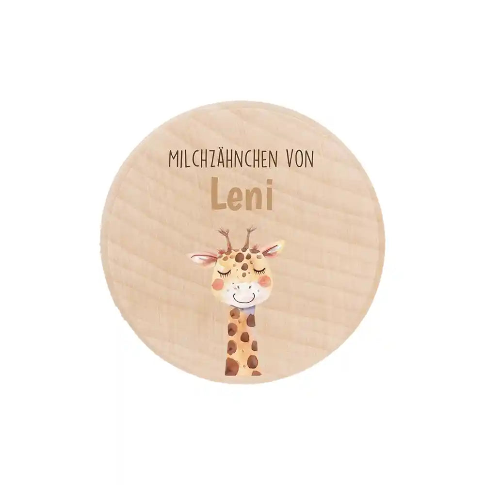 Zahndose Milchzahndose Junge & Mädchen personalisiert aus Holz