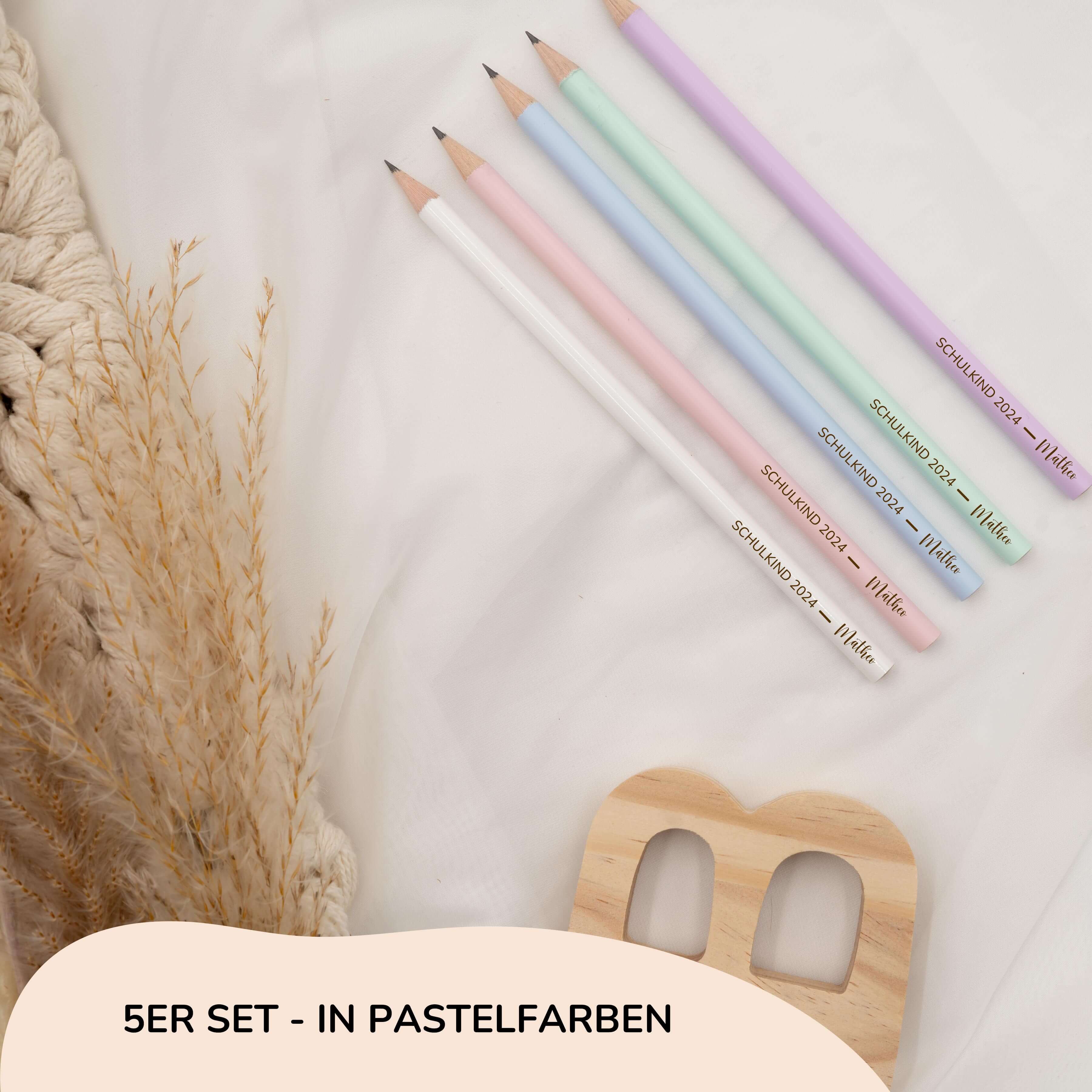 5er-Set Bleistifte personalisiert -kidsmuod.comBleistifte
