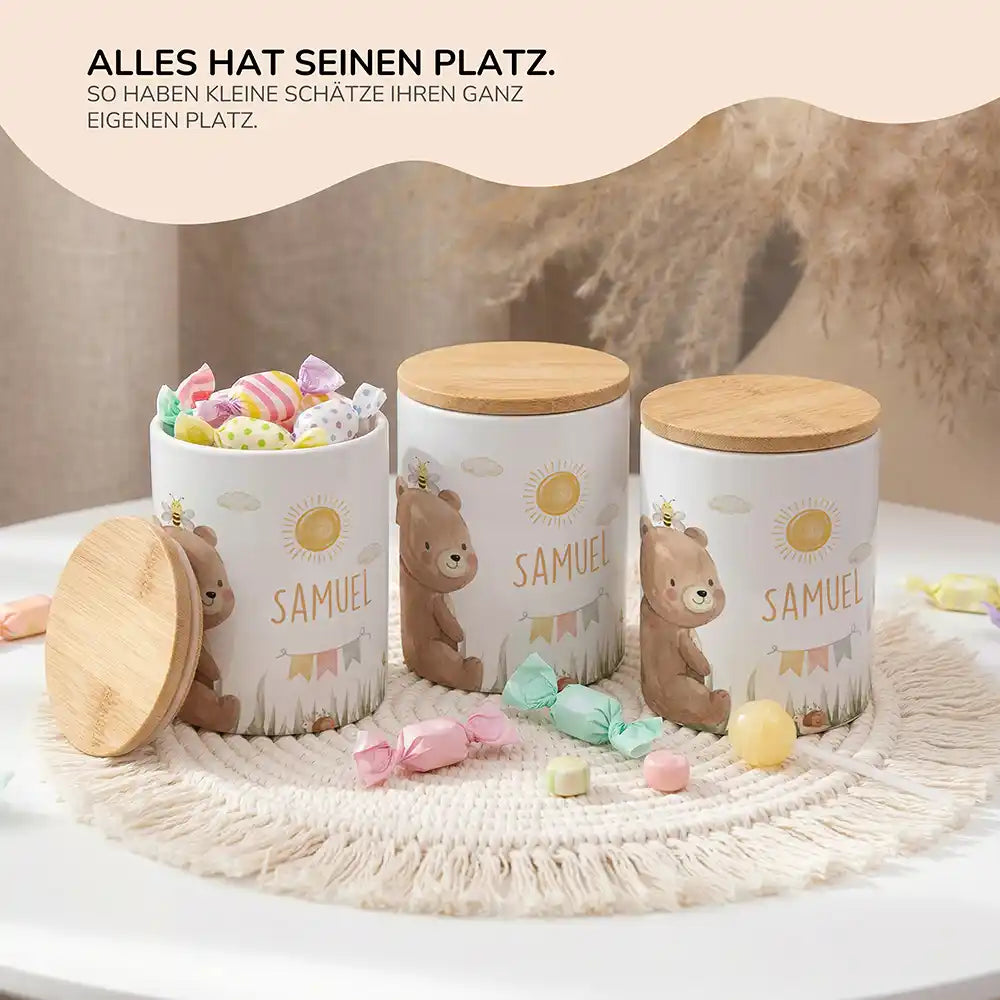 Lifestyle: Personalisierte Keksdose Bär Sommer im Kinderzimmer