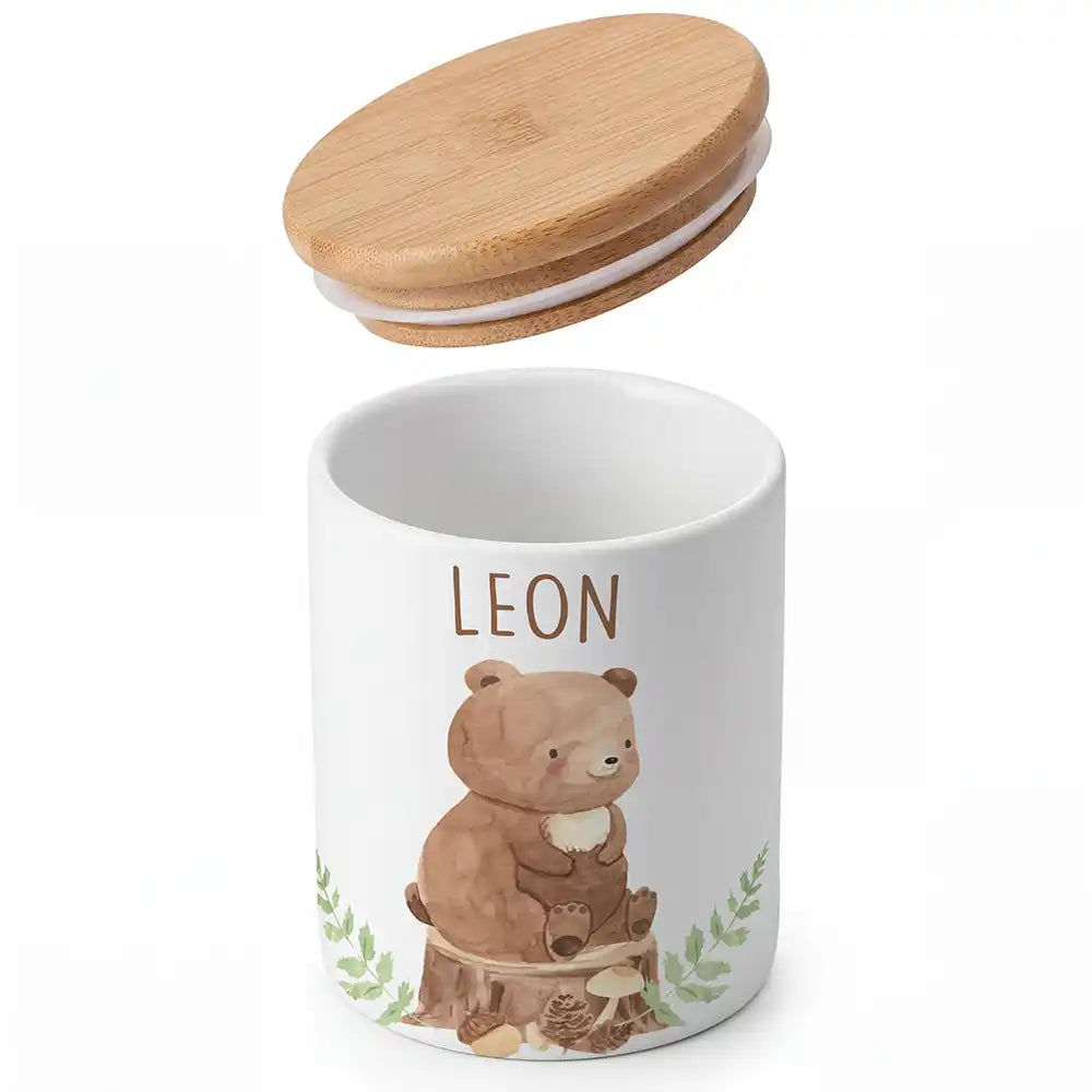 Personalisierte Keksdose Bär Wald - Detailansicht Motiv