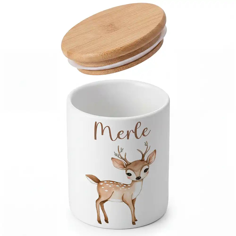 Personalisierte Keksdose Rehkitz Bambi - Detailansicht Motiv