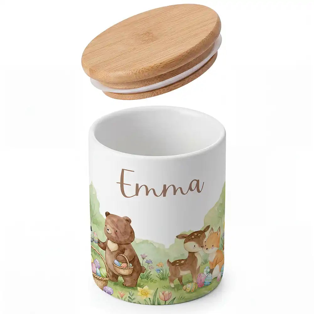Personalisierte Keksdose Ostern Bärenfamilie - Detailansicht Motiv