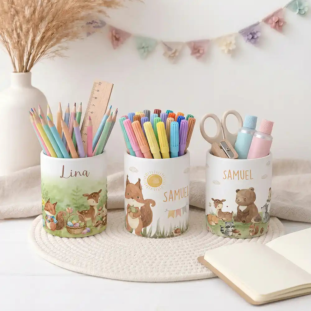 Stiftehalter Eichhörnchen Sommer - Schreibtisch-Organizer Keramik
