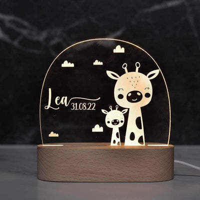 Nachtlicht Kinder personalisiert - Giraffe