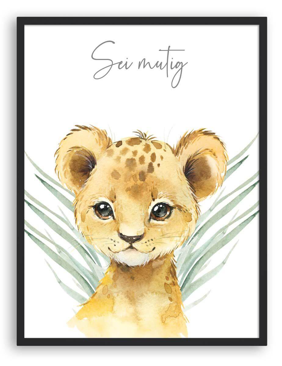 high-quality tiger poster with motivational text for kids